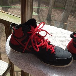 Under Armour Red HighTops Used (Good Condition)